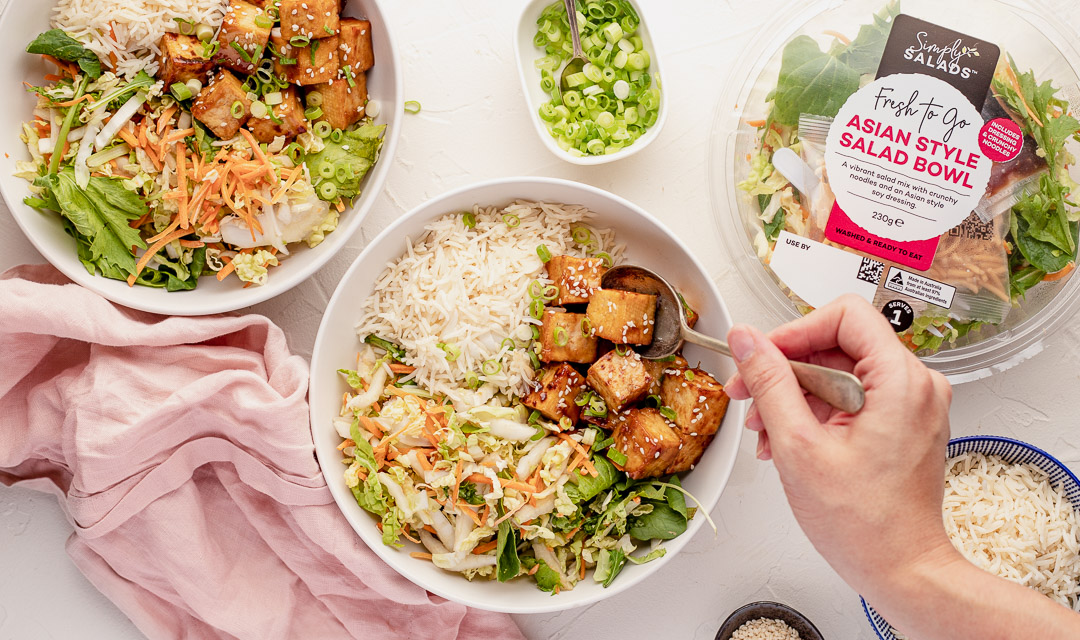 Teriyaki Tofu with Asian Style Salad